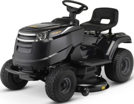 Texas TTS108 Rasentraktor, 108 cm Schnittbreite, 12,5 PS Benzinmotor, Schaltgetriebe, Seitenauswurf & Mulchkit Alpina