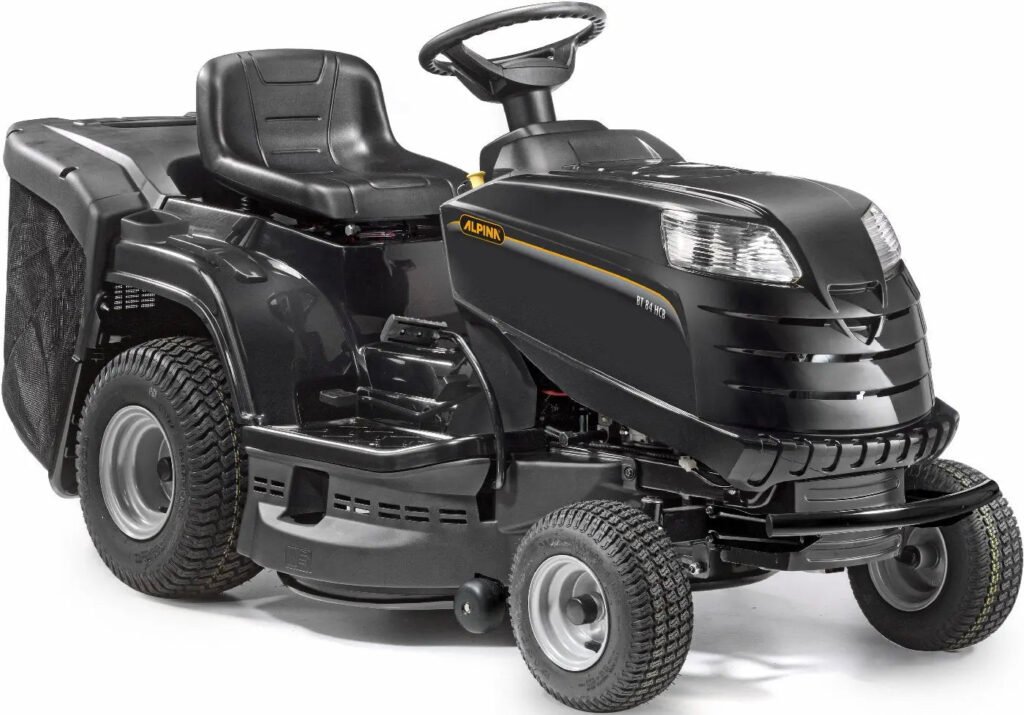 Alpina Rasentraktor AT 84 HA, 84 cm Schnittbreite, 414 cm³ Motor, Hydrostat, 200 L Fangkorb Alpina