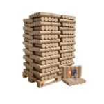 Heizfuxx Nestro XL Blau Holzbriketts Hartholz – 960 kg Palette (96×10 kg), Heizwert ≥4,8 kWh/kg, Rundbriketts Heizfuxx
