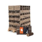 Heizfuxx PiniKay Quadro Holzbriketts Hartholz – 960 kg Palette (96×10 kg), Heizwert ≥4,8 kWh/kg, Vierkant mit Loch Heizfuxx