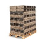 Heizfuxx PiniKay Quadro Holzbriketts Hartholz – 960 kg Palette (96×10 kg), Heizwert ≥4,8 kWh/kg, Vierkant mit Loch Heizfuxx