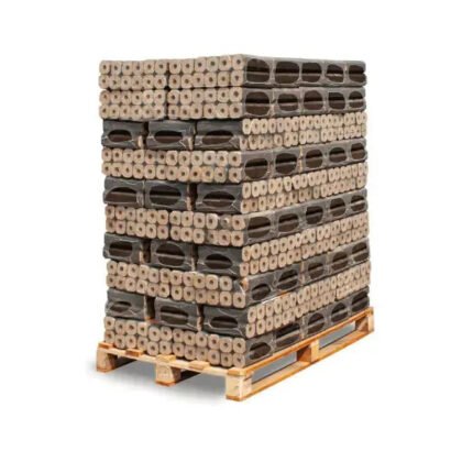 Heizfuxx PiniKay Quadro Holzbriketts Hartholz – 960 kg Palette (96×10 kg), Heizwert ≥4,8 kWh/kg, Vierkant mit Loch Heizfuxx
