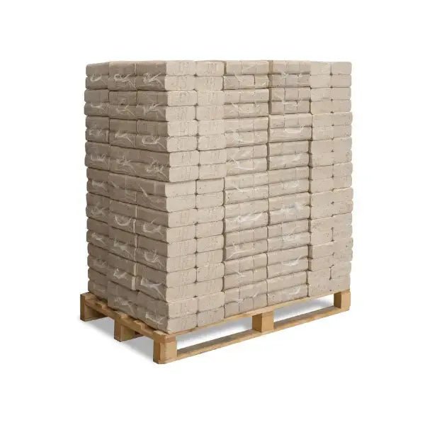 Heizfuxx RUF Classic White Holzbriketts – 960 kg Palette (96×10 kg), Heizwert ≥4,8 kWh/kg, Weißholz, RUF-Form Heizfuxx