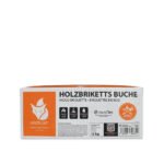 Heizfuxx Nestro Hartholz M Holzbriketts – 972 kg Palette (81×12 kg), Heizwert ≥4,8 kWh/kg, Rundbriketts Heizfuxx