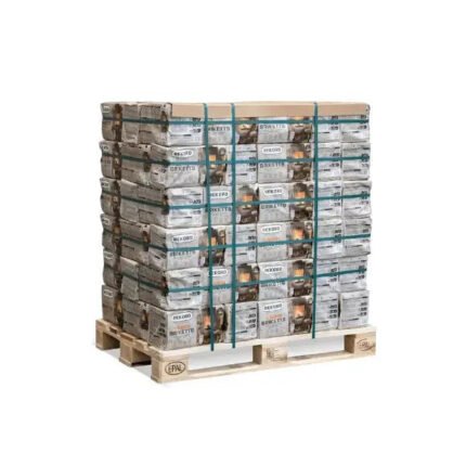 Rekord Braunkohlebriketts – 900 kg Palette (90×10 kg), Heizwert ca. 5,3 kWh/kg, Kamin- & Ofenbriketts Rekord