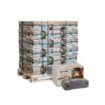 Rekord Braunkohlebriketts – 900 kg Palette (90×10 kg), Heizwert ca. 5,3 kWh/kg, Kamin- & Ofenbriketts Rekord