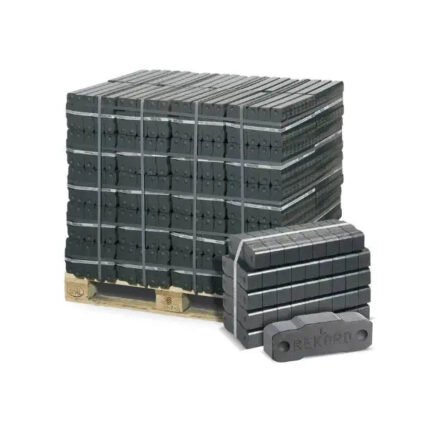 Rekord Braunkohlebriketts – 1000 kg Palette (40×25 kg), Heizwert ca. 5,3 kWh/kg, langbrennend für Kamin & Ofen Rekord