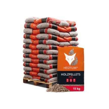 Heizfuxx Holzpellets Red ENplus A1 – 975 kg Palette (65×15 kg), Heizwert ≥4,6 kWh/kg, Nadelholz Heizfuxx