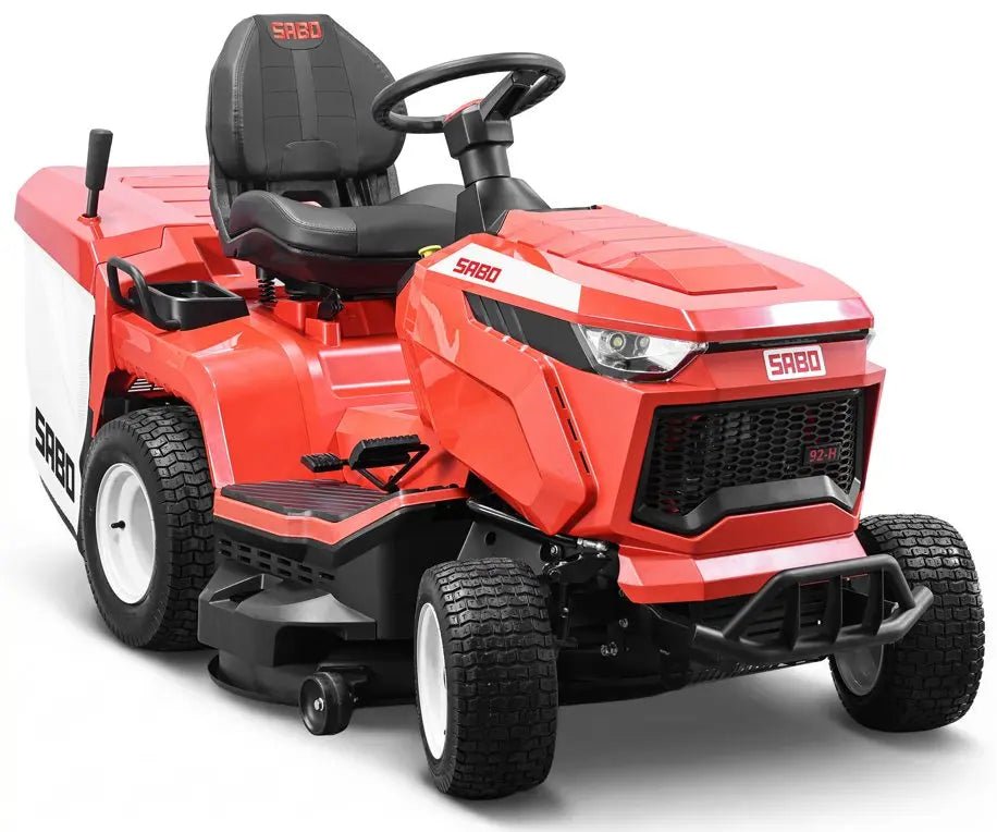SABO Rasentraktor 92-H, 92,5 cm Schnittbreite, 2-Zylinder Motor, Hydrostat, inkl. Mulchkit & Fangkorb 280 l Sabo