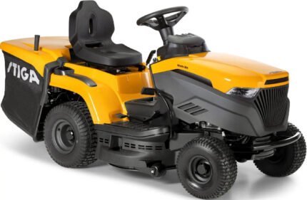 STIGA Rasentraktor Estate 384, 84 cm Schnittbreite, 432 cm³ Motor, Hydrostat, 240 L Fangkorb, Mulchkit & Anhängerkupplung Stiga