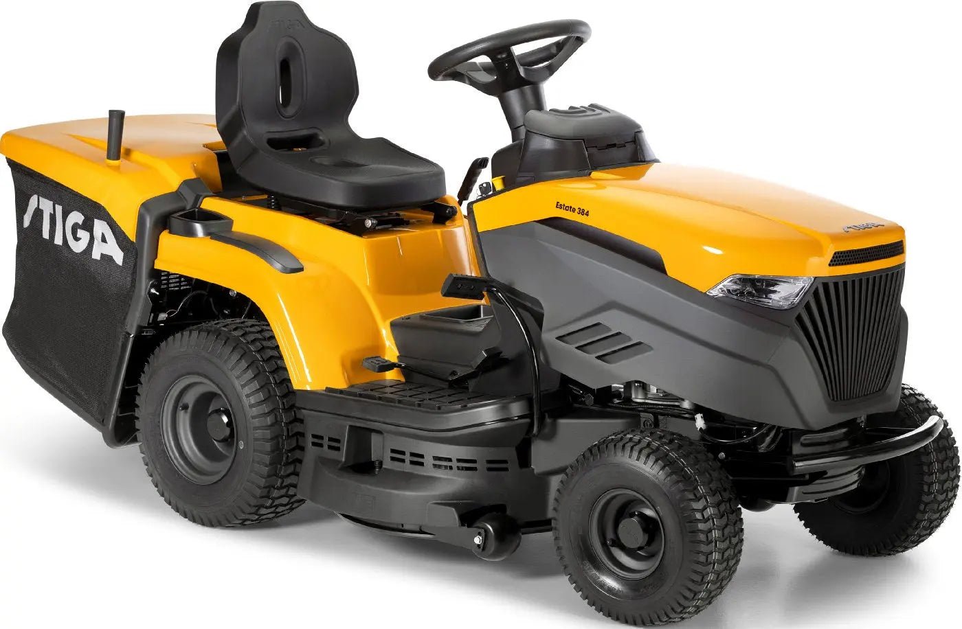 Stiga_Estate_384_20250307_5f38ee81-eb87-4862-b9af-86528d13610c STIGA Rasentraktor Estate 384, 84 cm Schnittbreite, 432 cm³ Motor, Hydrostat, 240 L Fangkorb, Mulchkit & Anhängerkupplung Stiga