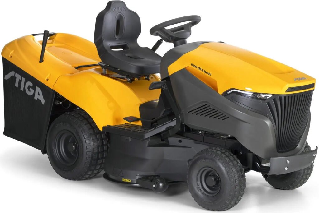 Stiga Rasentraktor Estate 798 W Special Honda, 98 cm Schnittbreite, 2-Zylinder Motor, inkl. Mulchkit, Fangkorb 300 L Stiga