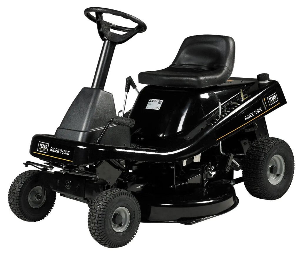 Texas Rider 7600E Aufsitzmäher 76 cm, 12 PS Loncin Motor, 2in1 Seitenauswurf & Mulchkit inkl. Anhängerkupplung Texas